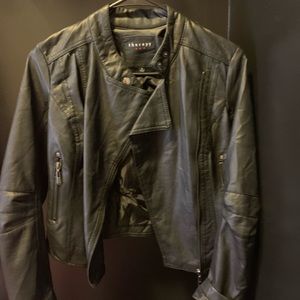 Black leather jacket